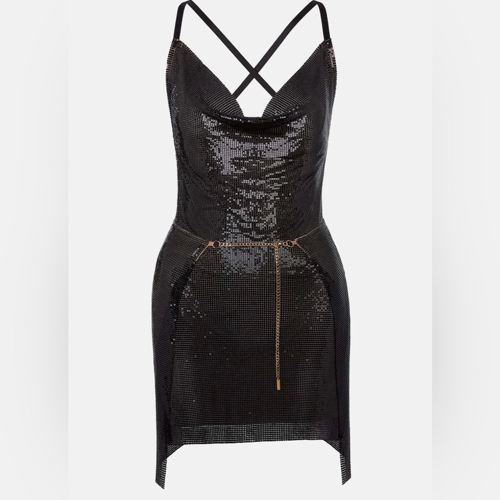 Poster Girl Adrianne Dress in Jet Black — Size S